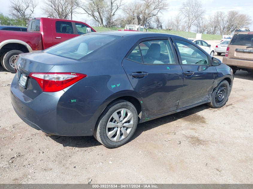 2015 Toyota Corolla Le VIN: 2T1BURHEXFC353202 Lot: 39231534