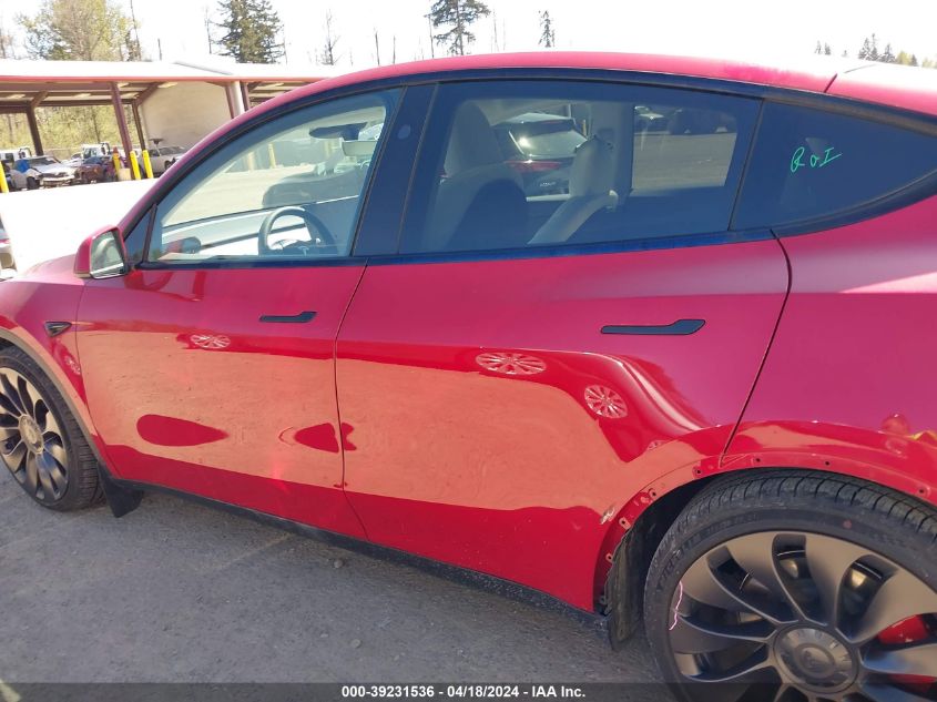 2023 Tesla Model Y Awd/Performance Dual Motor All-Wheel Drive VIN: 7SAYGDEFXPF873207 Lot: 39258080