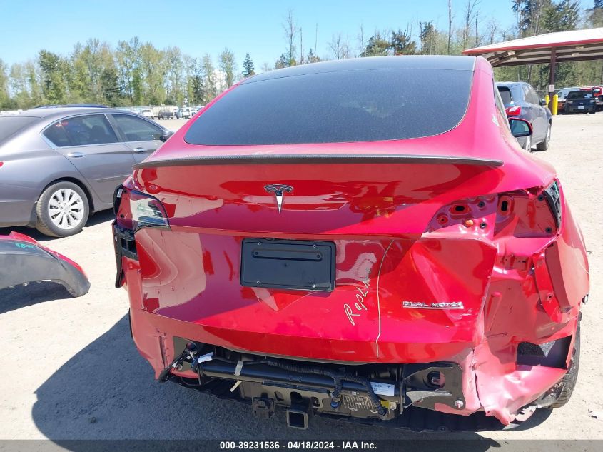 2023 Tesla Model Y Awd/Performance Dual Motor All-Wheel Drive VIN: 7SAYGDEFXPF873207 Lot: 39258080