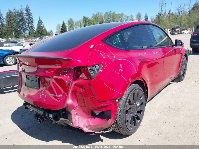 2023 Tesla Model Y Awd/Performance Dual Motor All-Wheel Drive VIN: 7SAYGDEFXPF873207 Lot: 39231536