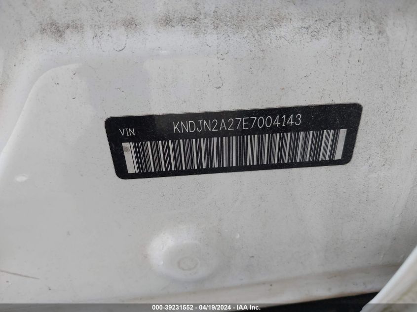 2014 Kia Soul VIN: KNDJN2A27E7004143 Lot: 39231552