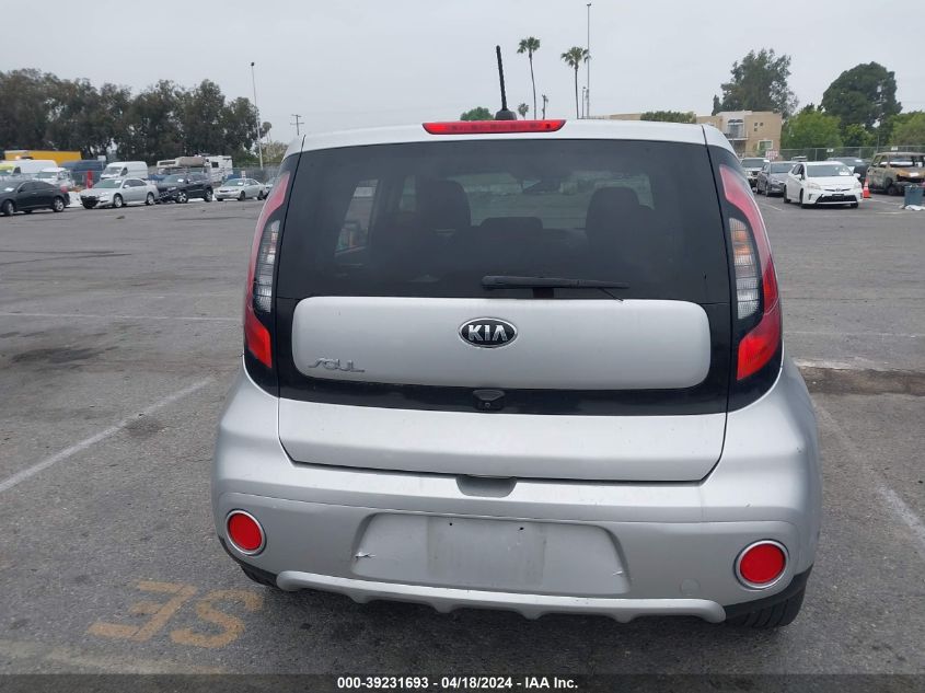 2018 Kia Soul + VIN: KNDJP3A54J7560186 Lot: 39231693
