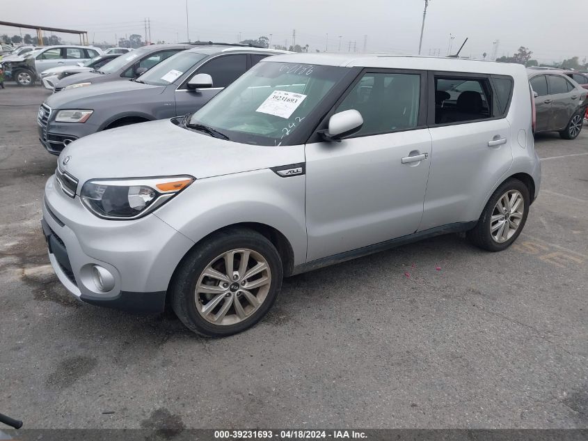 2018 Kia Soul + VIN: KNDJP3A54J7560186 Lot: 39231693