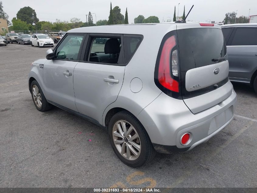 2018 Kia Soul + VIN: KNDJP3A54J7560186 Lot: 39231693