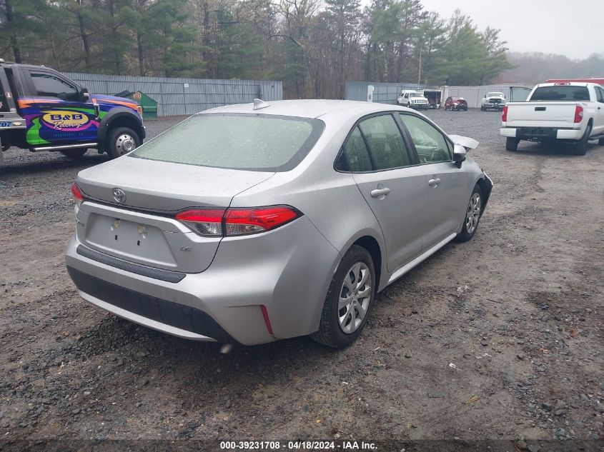 2022 Toyota Corolla Le VIN: JTDEPMAE4NJ225395 Lot: 39255389