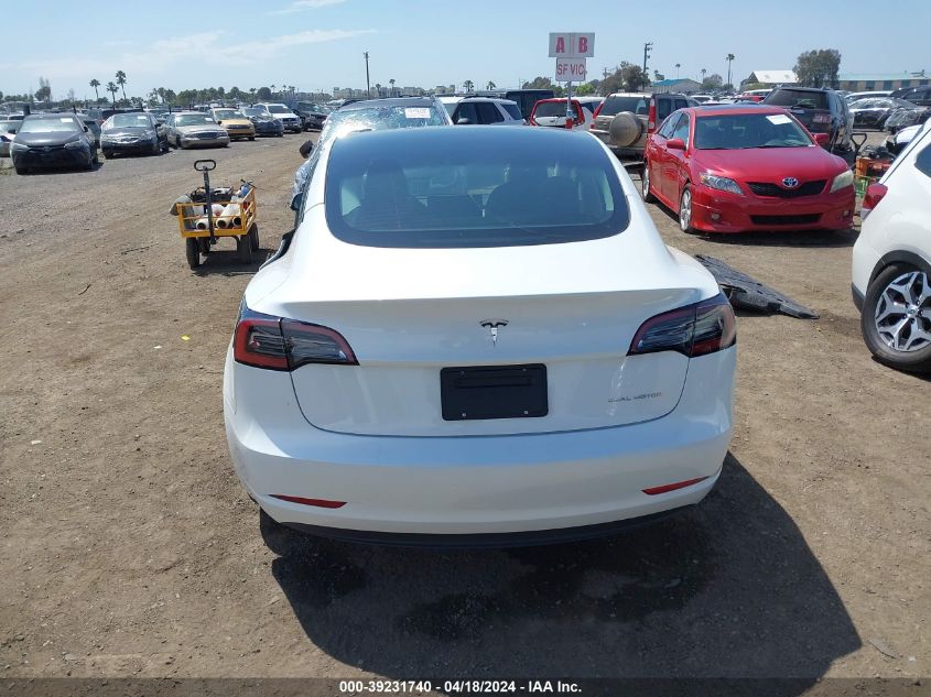 2023 Tesla Model 3 Long Range Dual Motor All-Wheel Drive VIN: 5YJ3E1EBXPF631106 Lot: 39254409