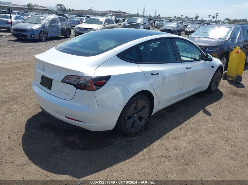 2023 Tesla Model 3 Long Range Dual Motor All-Wheel Drive VIN: 5YJ3E1EBXPF631106 Lot: 39254409