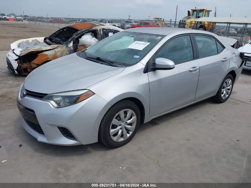 2015 Toyota Corolla Le VIN: 2T1BURHE6FC471862 Lot: 39231751