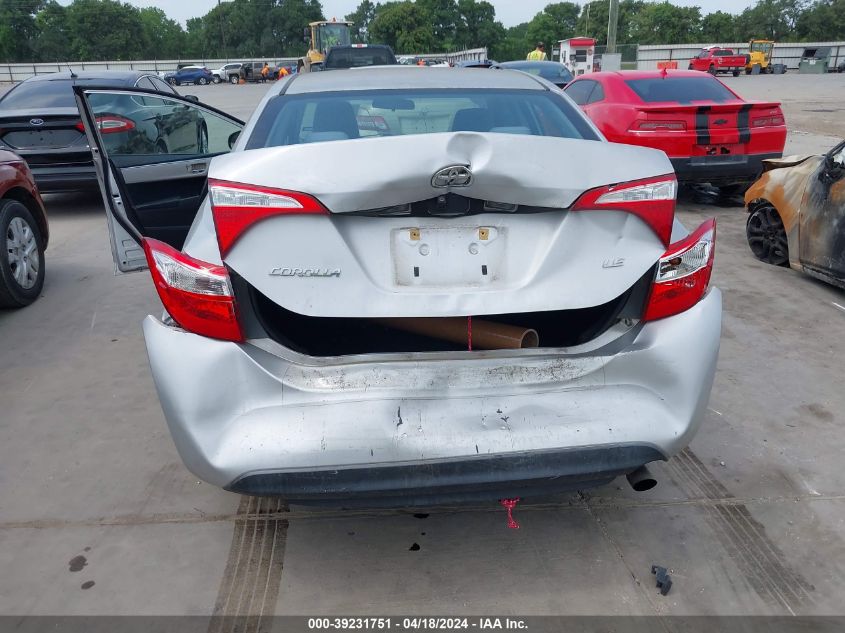 2015 Toyota Corolla Le VIN: 2T1BURHE6FC471862 Lot: 39231751