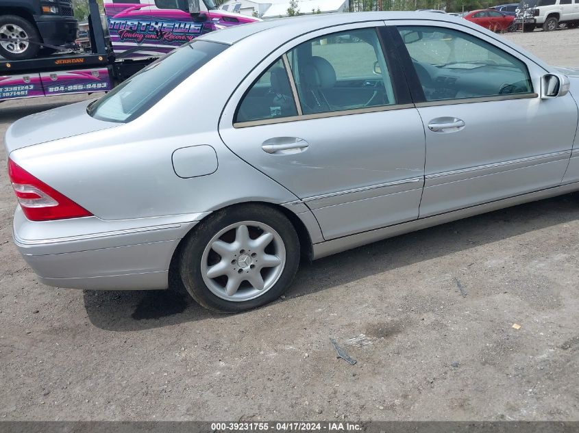 WDBRF61J12F274841 | 2002 MERCEDES-BENZ C 240