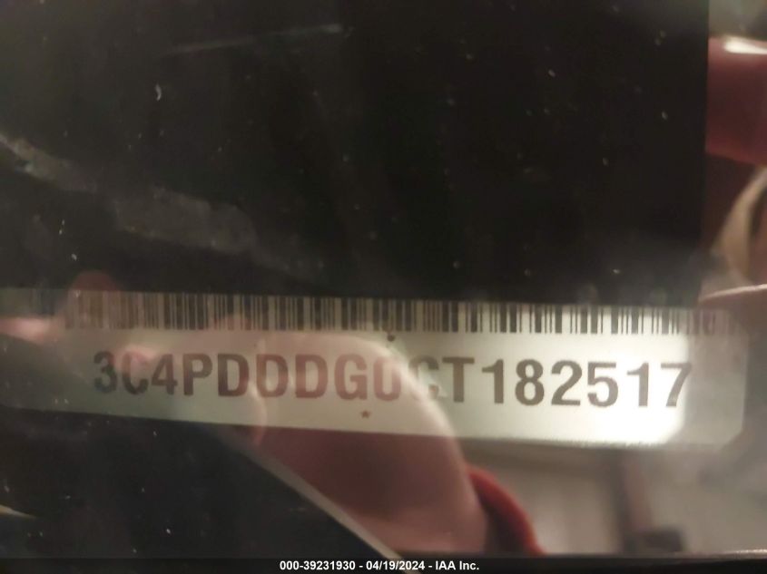 2012 Dodge Journey Crew VIN: 3C4PDDDG0CT182517 Lot: 39231930