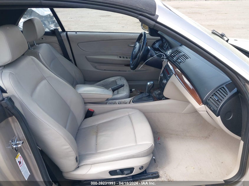 2008 BMW 128I VIN: WBAUN135X8VH79759 Lot: 39231993