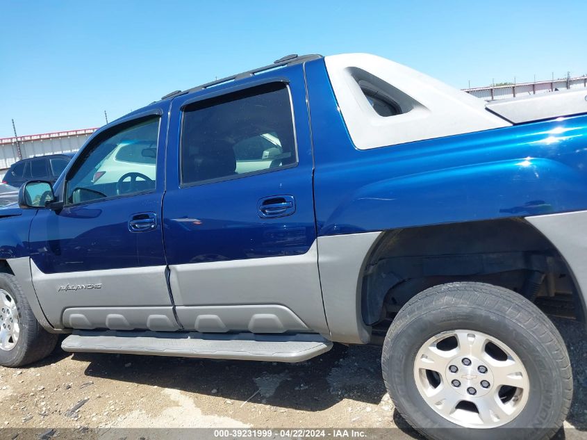 2002 Chevrolet Avalanche 1500 VIN: 3GNEK13T12G131360 Lot: 39231999