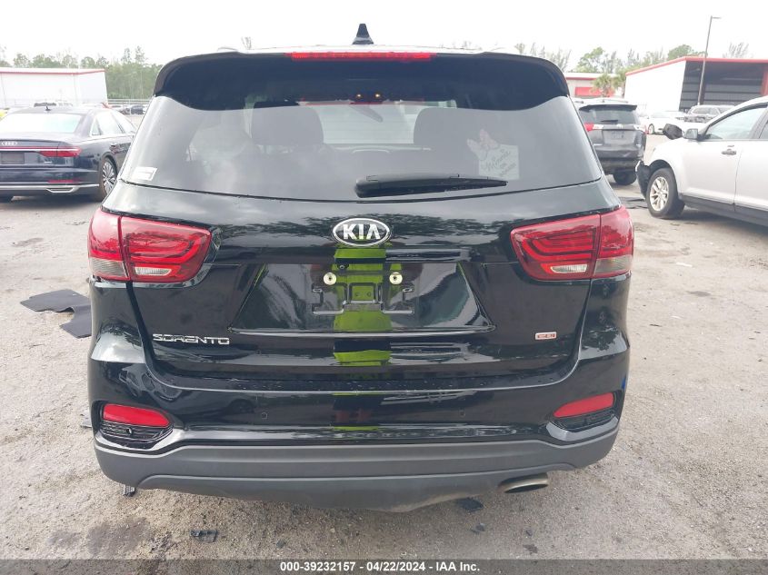 2019 Kia Sorento 2.4L Lx VIN: 5XYPG4A32KG524175 Lot: 39232157