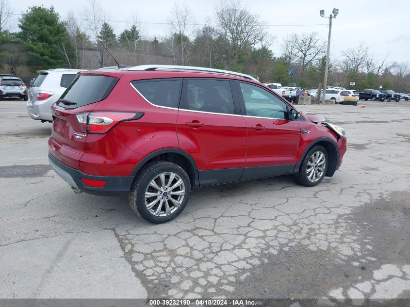 2017 Ford Escape Titanium VIN: 1FMCU9J90HUE27682 Lot: 39232190