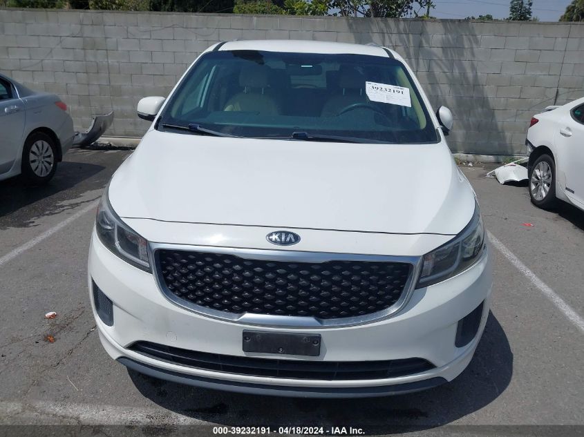 2016 Kia Sedona Lx VIN: KNDMB5C13G6087333 Lot: 39232191