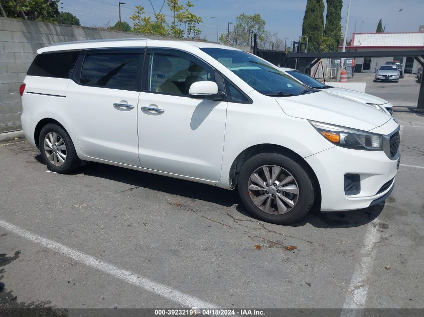 2016 Kia Sedona Lx VIN: KNDMB5C13G6087333 Lot: 39232191