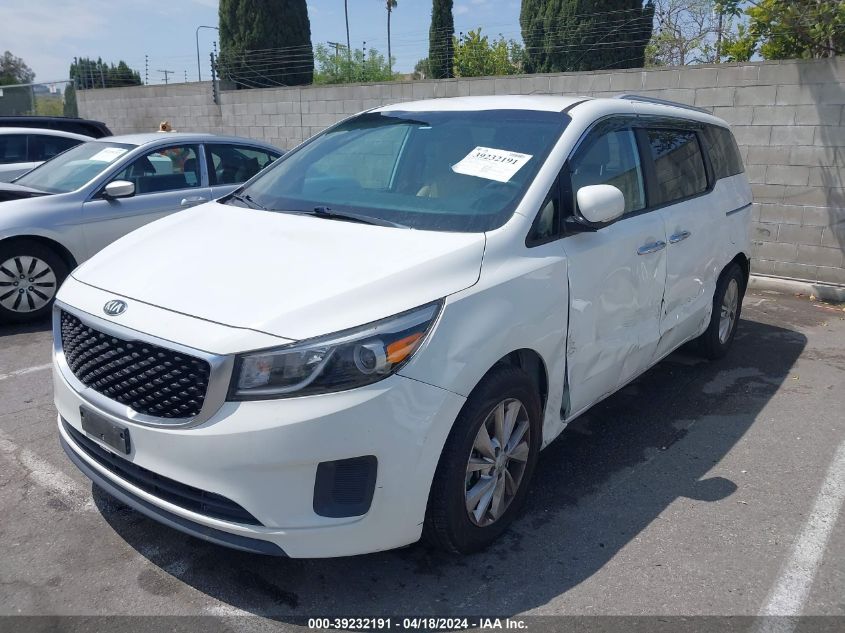 2016 Kia Sedona Lx VIN: KNDMB5C13G6087333 Lot: 39232191