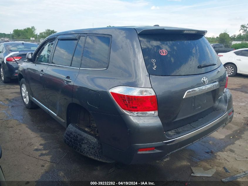 2012 Toyota Highlander Base V6 VIN: 5TDBK3EHXCS136947 Lot: 39232282