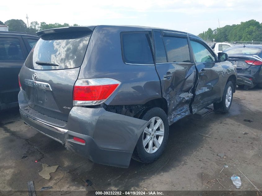 2012 Toyota Highlander Base V6 VIN: 5TDBK3EHXCS136947 Lot: 39232282