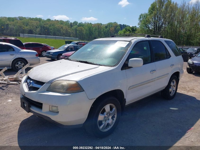 2006 Acura Mdx VIN: 2HNYD18236H550309 Lot: 39232292