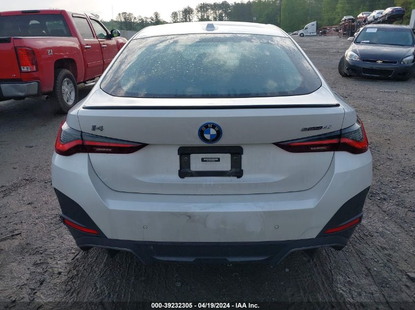 2023 BMW I4 Edrive40 VIN: WBY73AW07PFR09393 Lot: 39232305