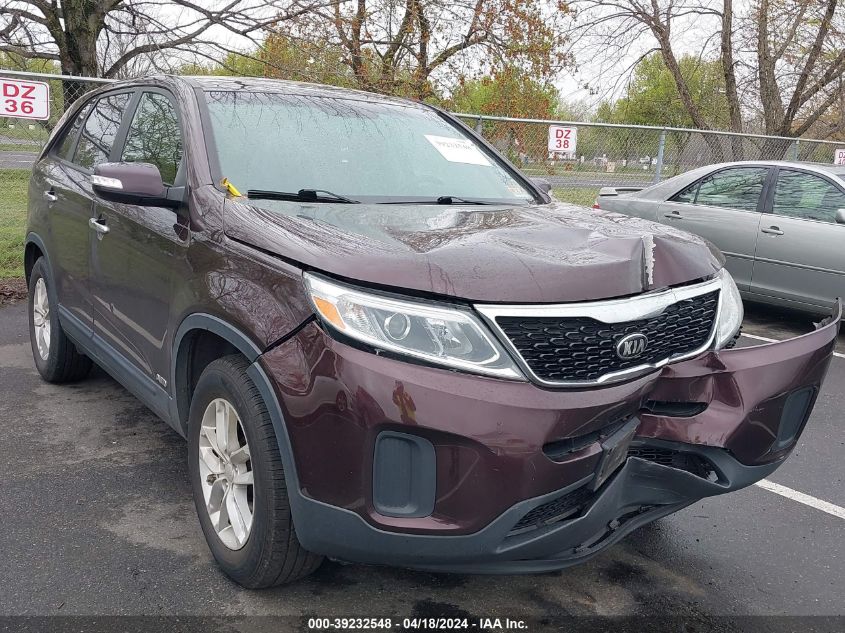 2014 Kia Sorento Lx VIN: 5XYKTCA6XEG535326 Lot: 39232548