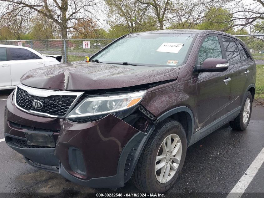 2014 Kia Sorento Lx VIN: 5XYKTCA6XEG535326 Lot: 39232548