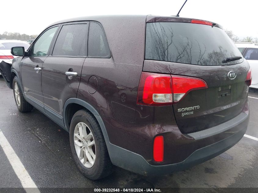 2014 Kia Sorento Lx VIN: 5XYKTCA6XEG535326 Lot: 39232548