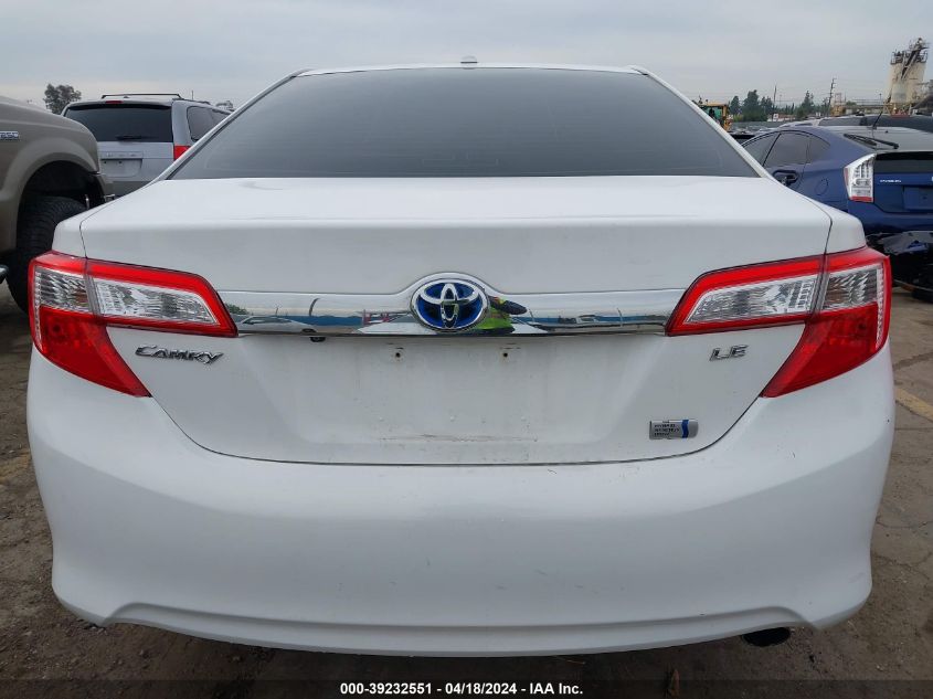 2014 Toyota Camry Hybrid Xle VIN: 4T1BD1FK3EU120026 Lot: 39232551