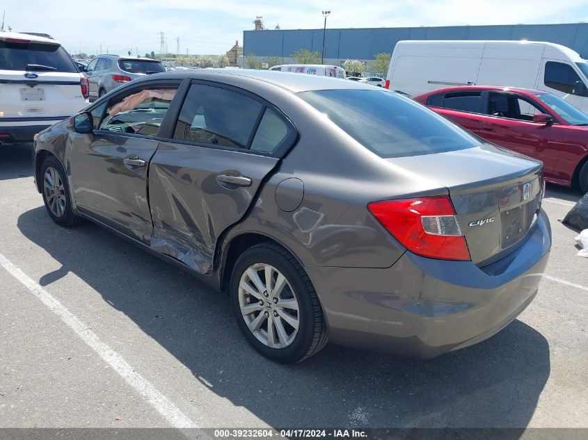 2012 Honda Civic Ex VIN: 19XFB2F80CE328169 Lot: 39232604