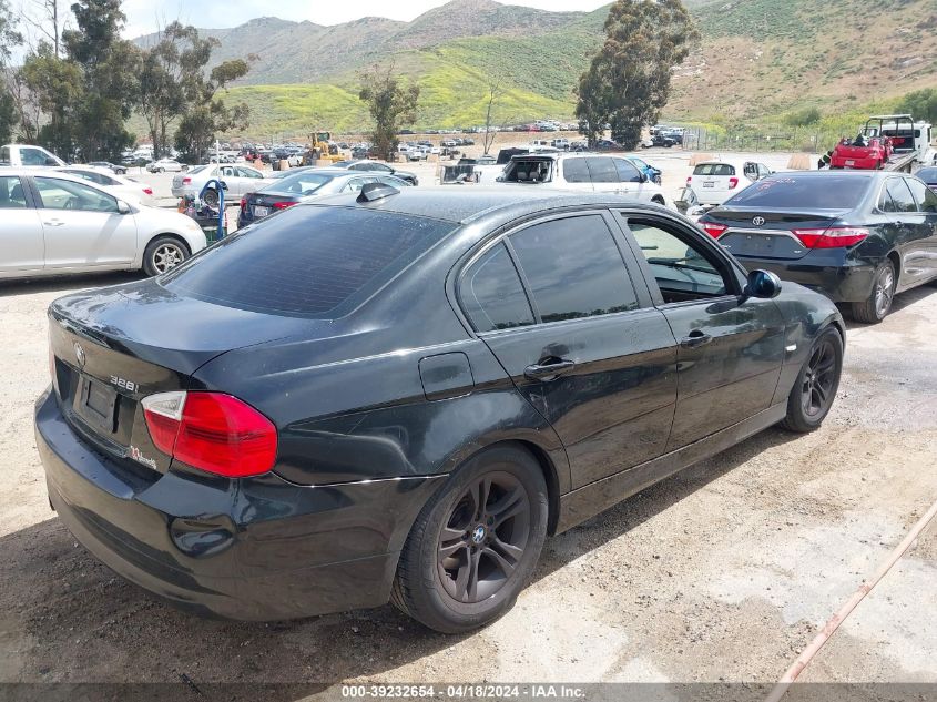 2008 BMW 328I VIN: WBAVA37568NL52761 Lot: 39232654