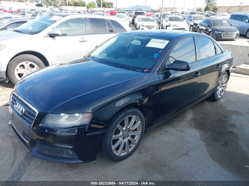 2010 Audi A4 2.0T Premium VIN: WAUAFAFL6AN063583 Lot: 39232686