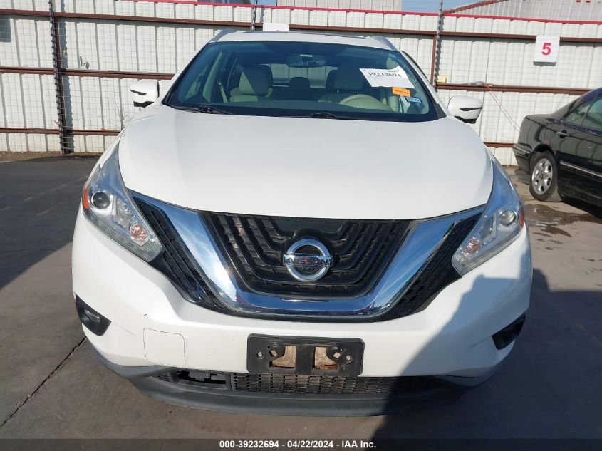 2017 Nissan Murano Sl VIN: 5N1AZ2MG0HN119867 Lot: 51363244