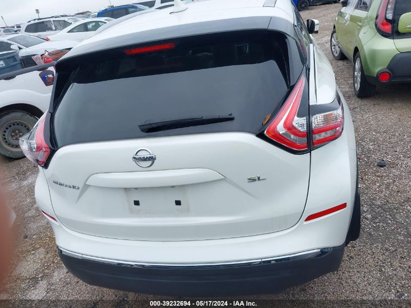 2017 Nissan Murano Sl VIN: 5N1AZ2MG0HN119867 Lot: 51363244