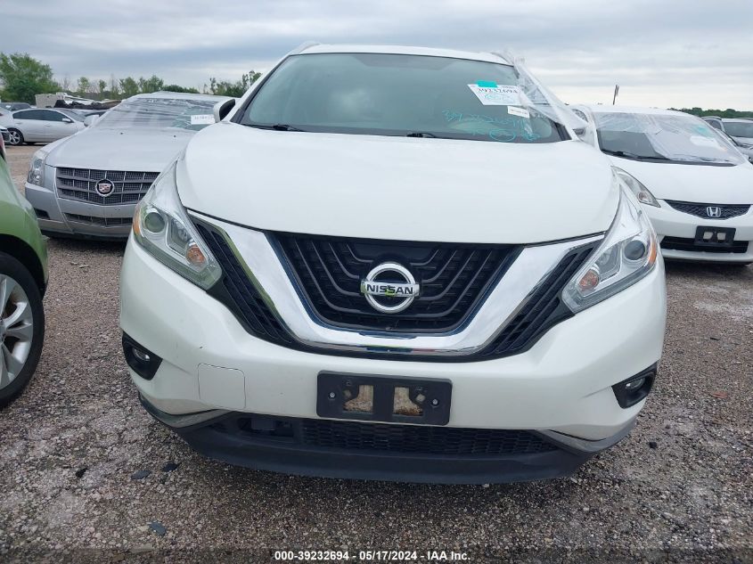 2017 Nissan Murano Sl VIN: 5N1AZ2MG0HN119867 Lot: 51363244