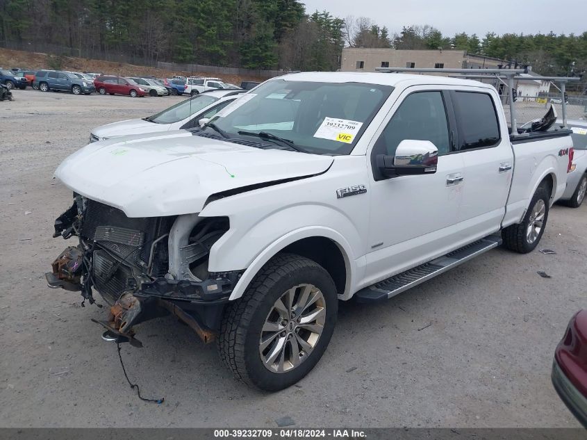 2017 Ford F-150 Lariat VIN: 1FTFW1EGXHFA91565 Lot: 39232709