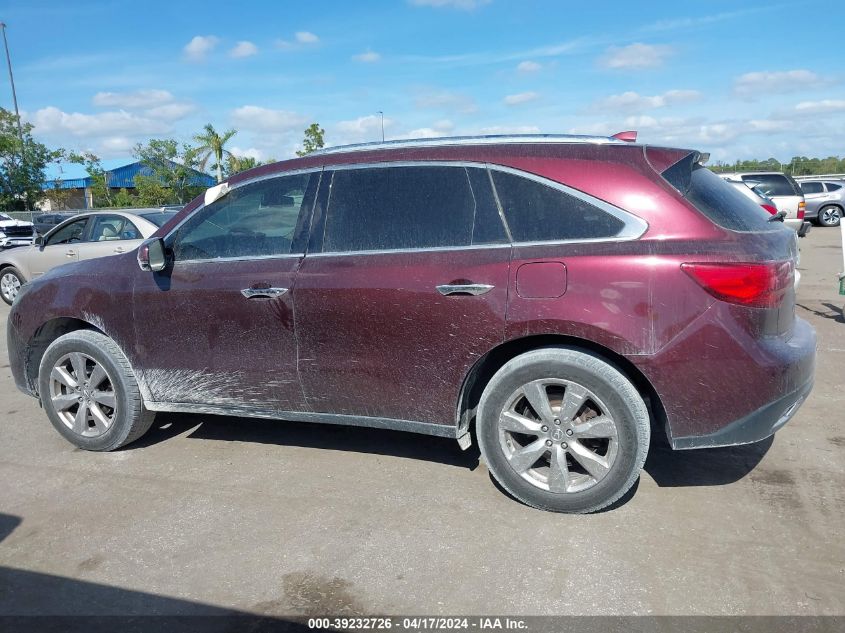 2014 Acura Mdx Advance Pkg W/Entertainment Pkg VIN: 5FRYD4H85EB046956 Lot: 39232726