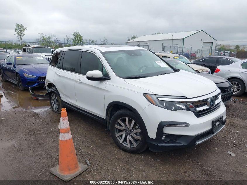 2021 Honda Pilot Awd Ex-L VIN: 5FNYF6H54MB068328 Lot: 39232835