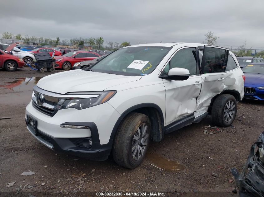 2021 Honda Pilot Awd Ex-L VIN: 5FNYF6H54MB068328 Lot: 39232835