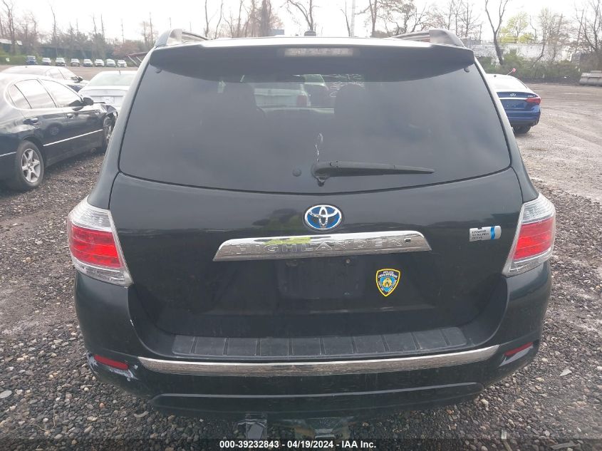 2012 Toyota Highlander Hybrid Base V6 VIN: JTEBC3EH1C2010086 Lot: 39232843