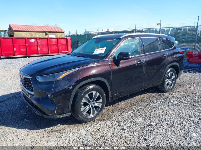 5TDGBRCH0NS077647 2022 Toyota Highlander Hybrid Xle