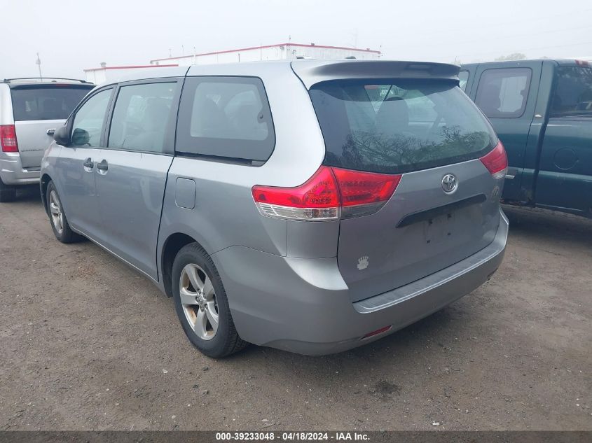 2012 Toyota Sienna Base V6 7 Passenger VIN: 5TDZK3DC1CS182901 Lot: 39233048