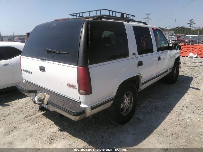 1996 GMC Yukon VIN: 1GKEK13R5TJ752554 Lot: 39233091