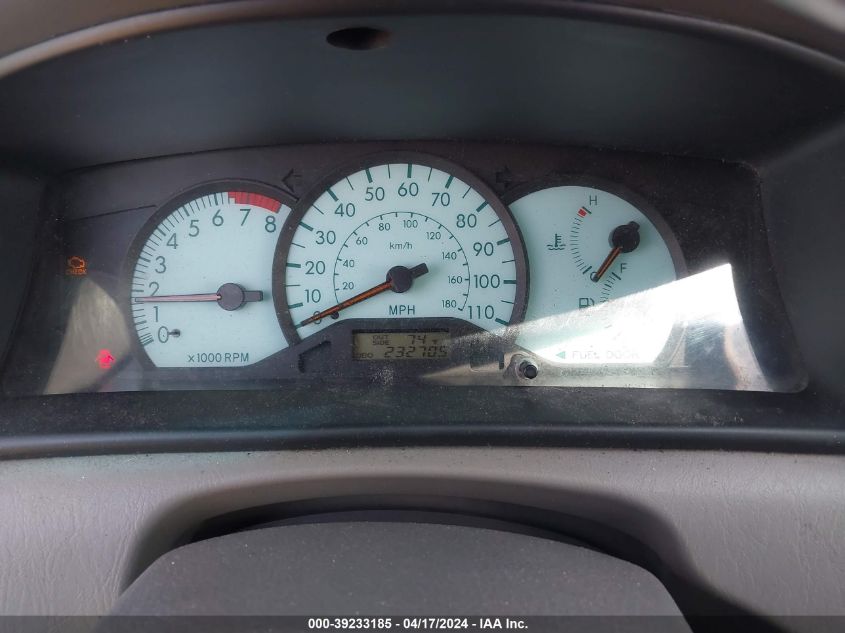 2003 Toyota Corolla Le VIN: JTDBR32E730008397 Lot: 39233185