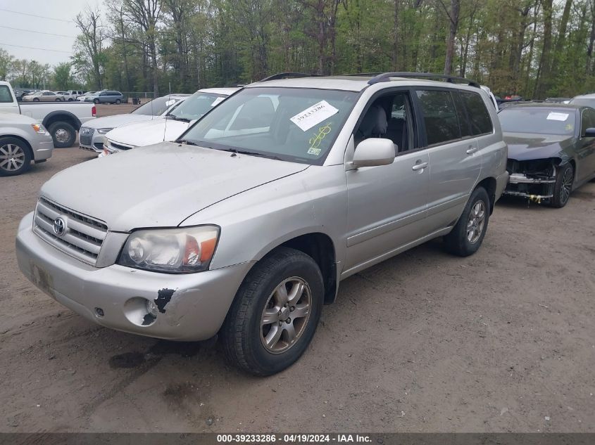 2007 Toyota Highlander Sport VIN: JTEHP21A670198008 Lot: 39233286