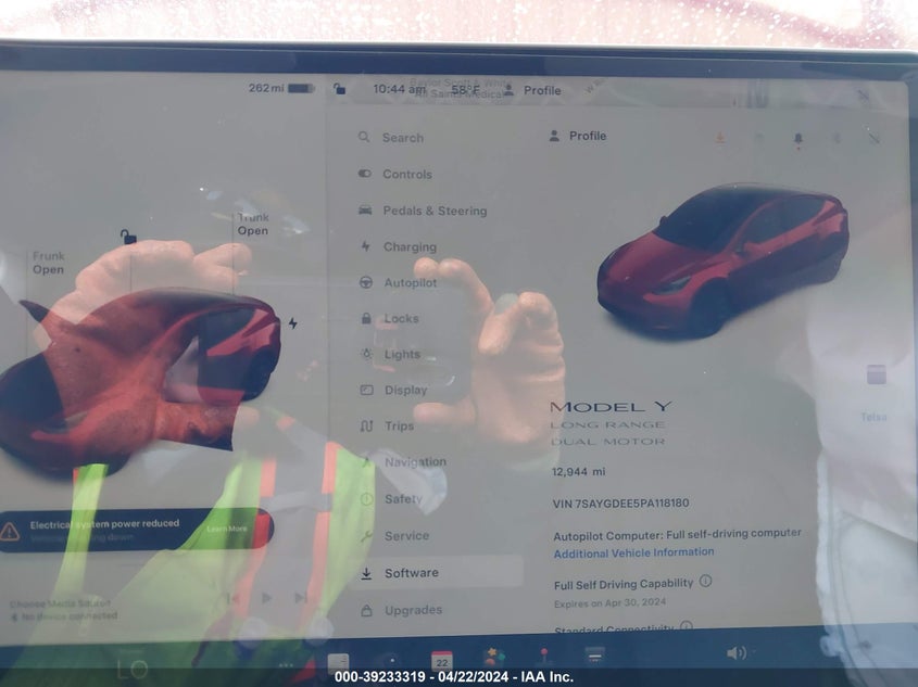2023 TESLA MODEL Y U   U(VIN: 7SAYGDEE5PA118180