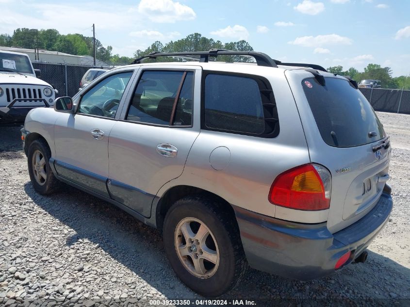 2001 Hyundai Santa Fe 2.7L V6 Gls/2.7L V6 Lx VIN: KM8SC83D61U074719 Lot: 39233350