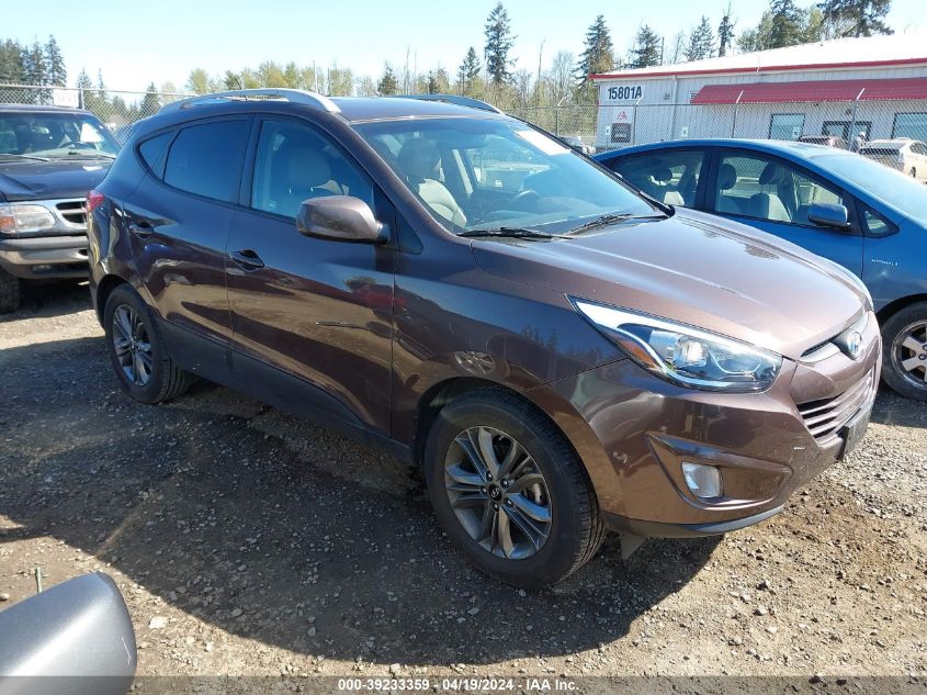 2014 Hyundai Tucson Se VIN: KM8JUCAG6EU789997 Lot: 39233359