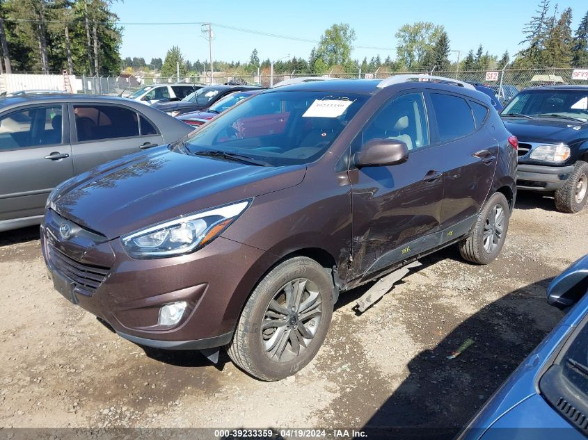 2014 Hyundai Tucson Se VIN: KM8JUCAG6EU789997 Lot: 39233359
